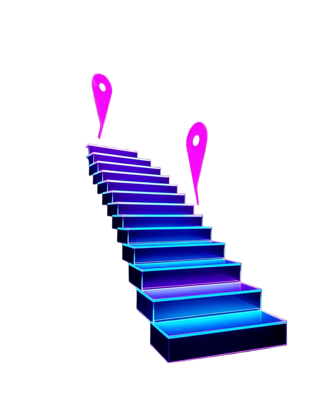 Glowing 3D staircase representing the Florid Haz growth roadmap